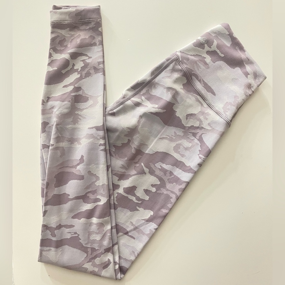 lululemon athletica Camouflage Leggings - Purple and White